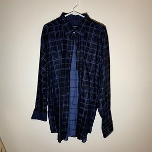 Bugatchi classic fit men’s blue and black shirt